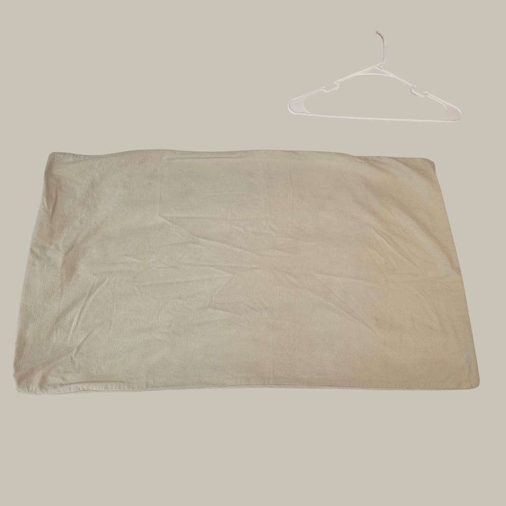Garnet Hill Flannel Pillowcase King Size Beige 100% Cotton Germany